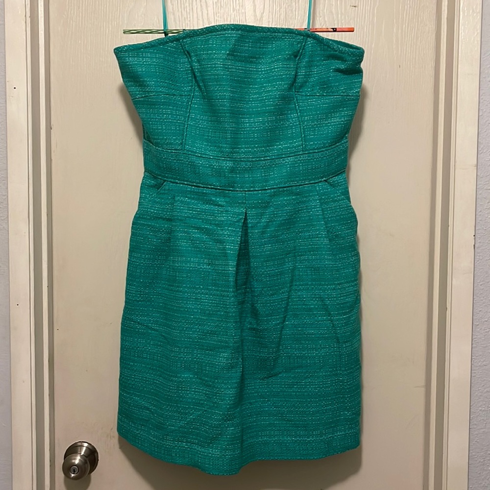 NWT - Banana Republic Green Tweed Dress - Size 16